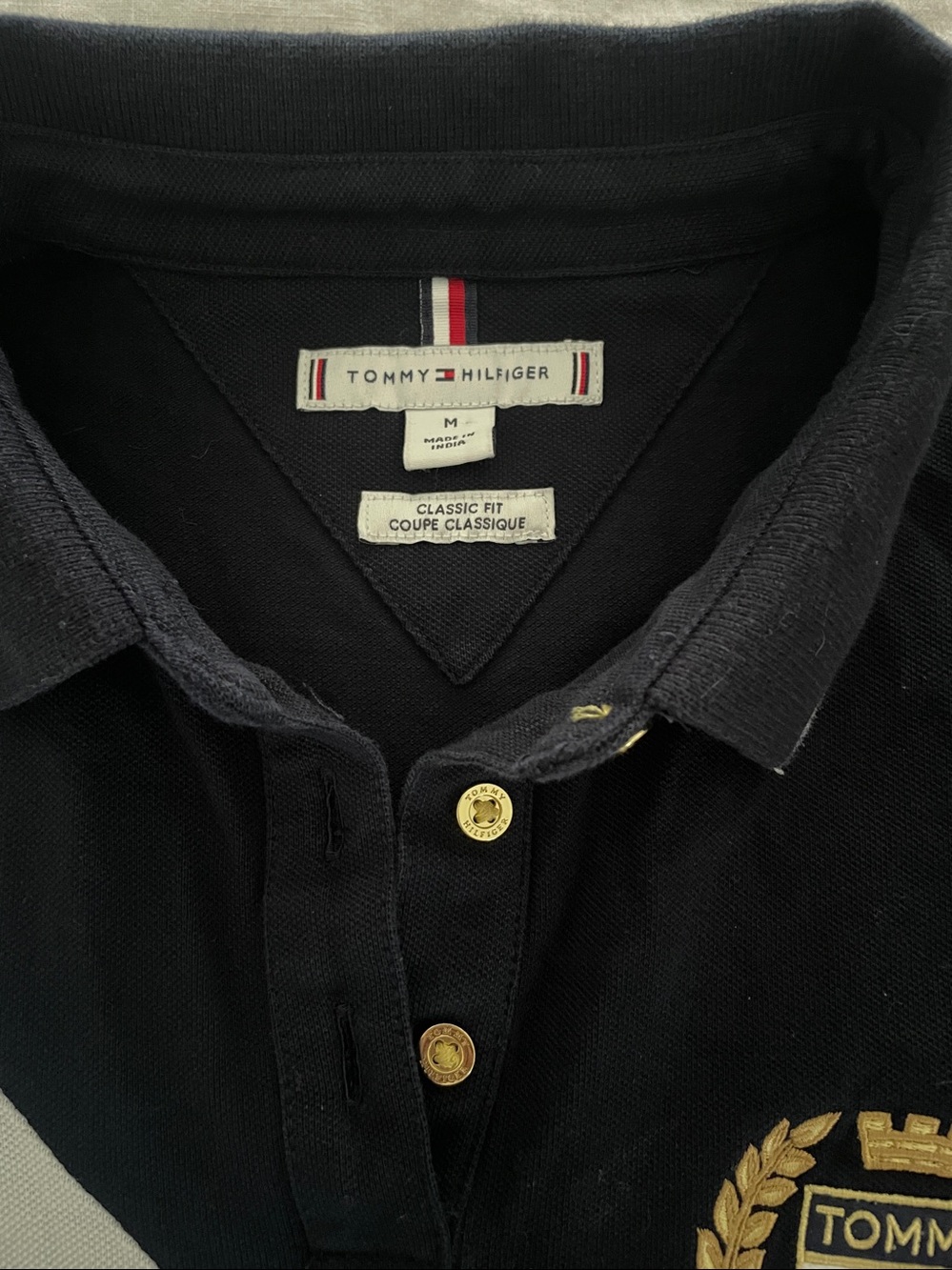 Tommy Hilfiger polo dress navy M preppy vacation travel - Picture 2 of 9